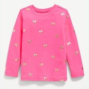 Old Navy Pink Kids Shirt with Gold Accents